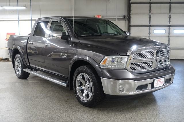2014 RAM 1500 Laramie in Granite Crystal Metallic Clearcoat — front three-quarter view