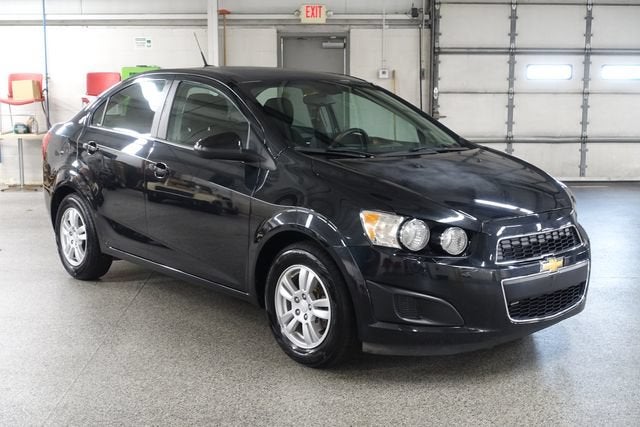 2013 Chevrolet Sonic LT in Black Granite Metallic — front three-quarter view
