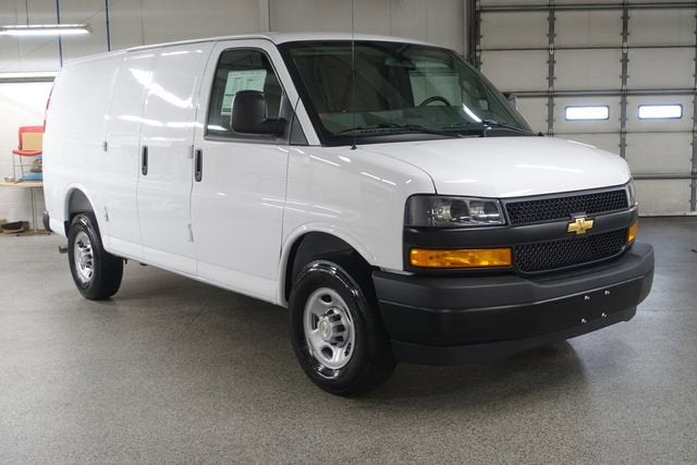 2026 Chevrolet Express Cargo WT in Summit White — front three-quarter view