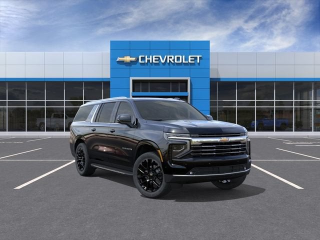 2026 Chevrolet Suburban LT in Black — front three-quarter view