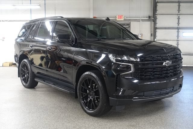 2023 Chevrolet Tahoe RST in Black — front three-quarter view