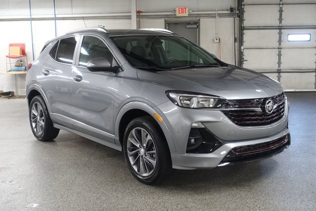 2023 Buick Encore GX Select in Moonstone Gray Metallic — front three-quarter view
