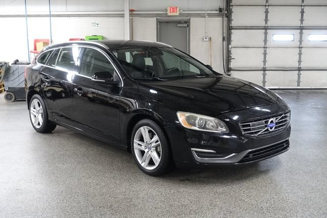 2015 Volvo V60 T5 Platinum in Black — front three-quarter view